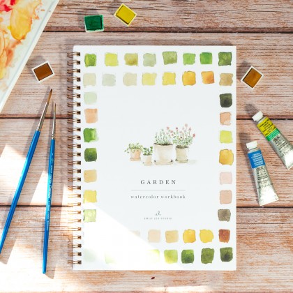 Carnet de peinture à l'aquarelle - Garden