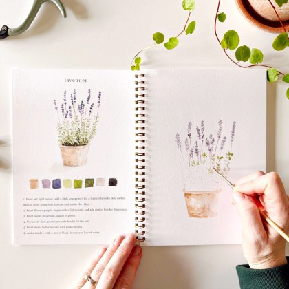 Carnet de peinture à l'aquarelle - Garden