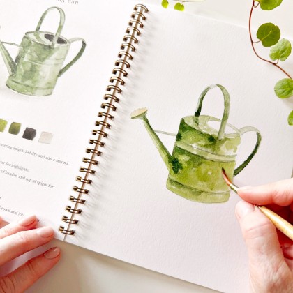Carnet de peinture à l'aquarelle - Garden