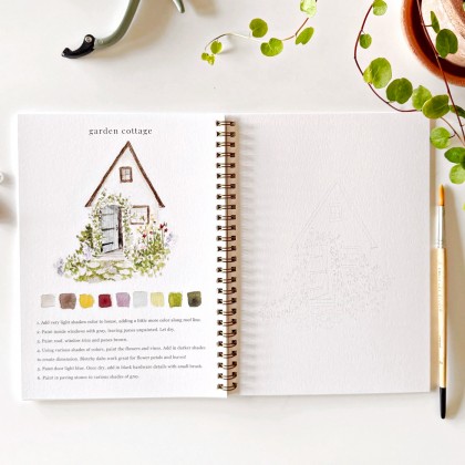 Carnet de peinture à l'aquarelle - Garden