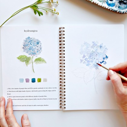 Carnet de peinture à l'aquarelle - Flowers