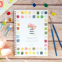 Carnet de peinture à l'aquarelle - Bouquets - Emily Lex Studio