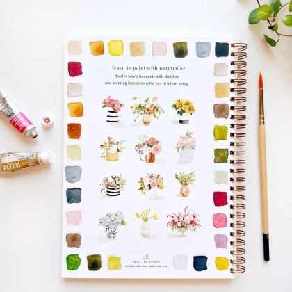 Carnet de peinture à l'aquarelle - Bouquets