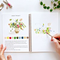 Carnet de peinture à l'aquarelle - Bouquets - Emily Lex Studio