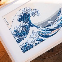 Kit de peinture au numéro - La grande vague de Kanagawa - Petit pinceau