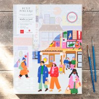 Kit de peinture au numéro - Winter in Seoul - Petit pinceau
