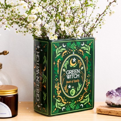 Book vase - Green witch