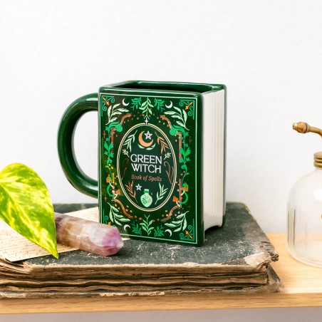 Book shaped mug - Green witch