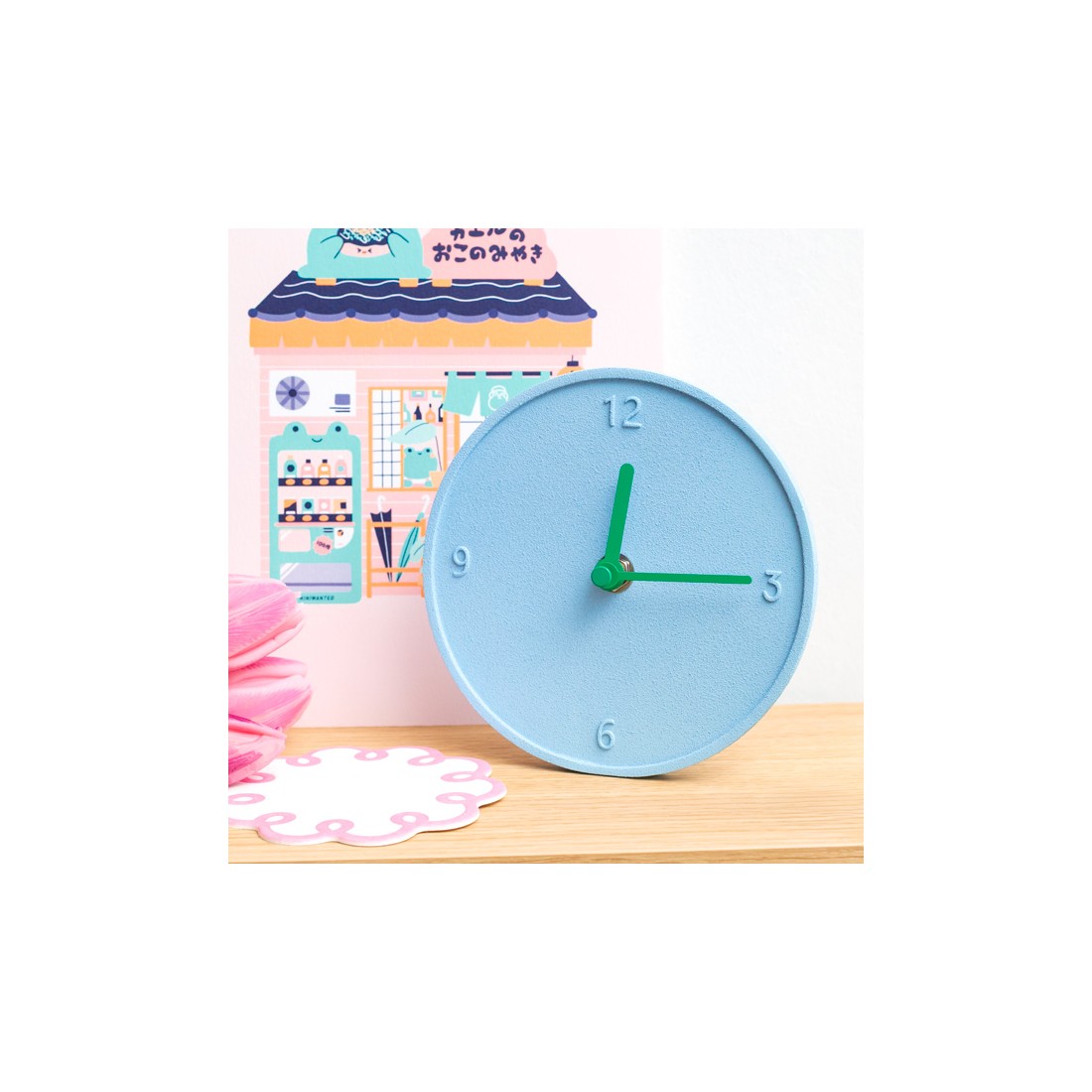 Horloge à poser - Raw (bleu)