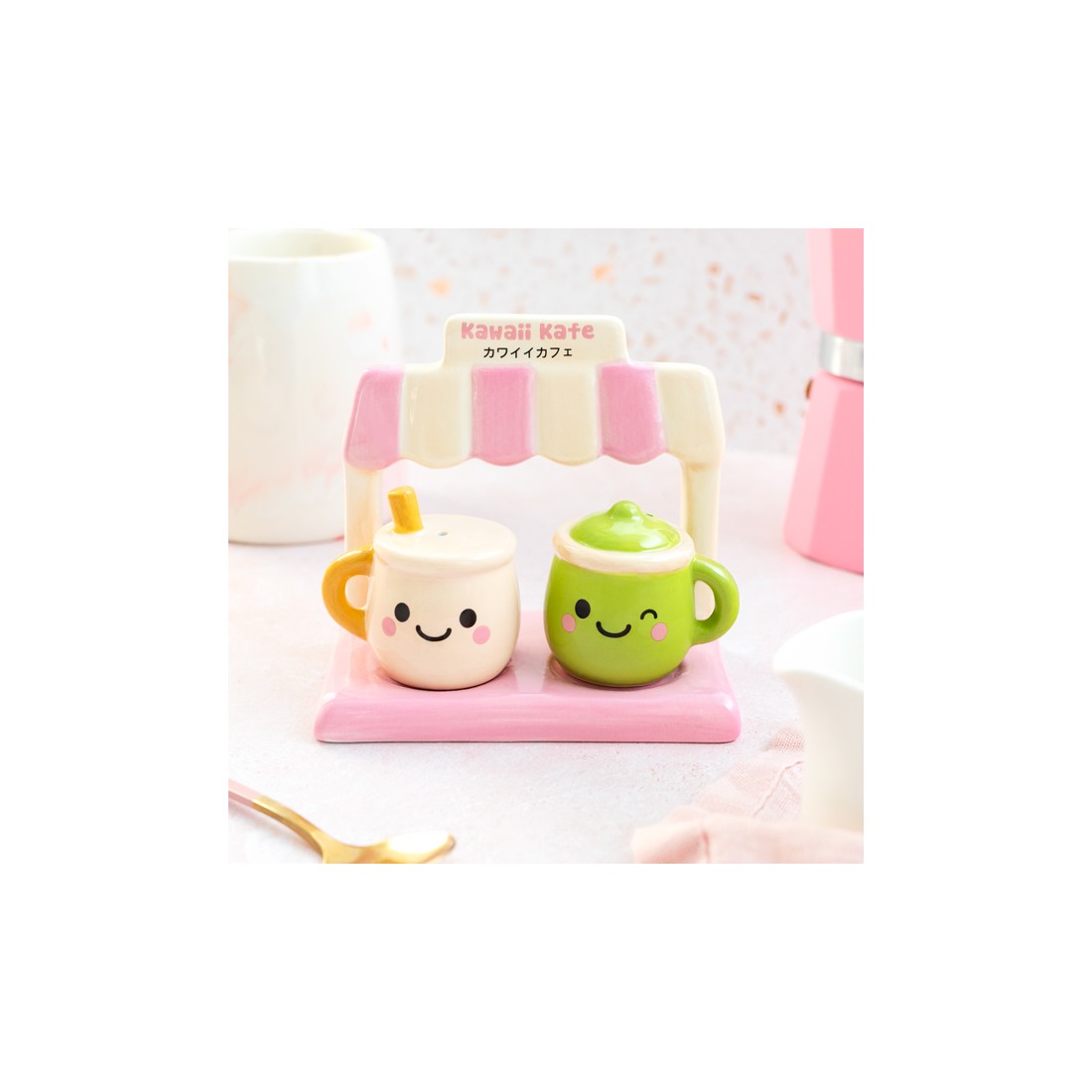 Salière et poivrière - Kawaii latte