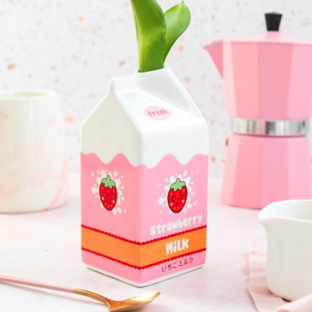 Vase - Brique de lait fraise