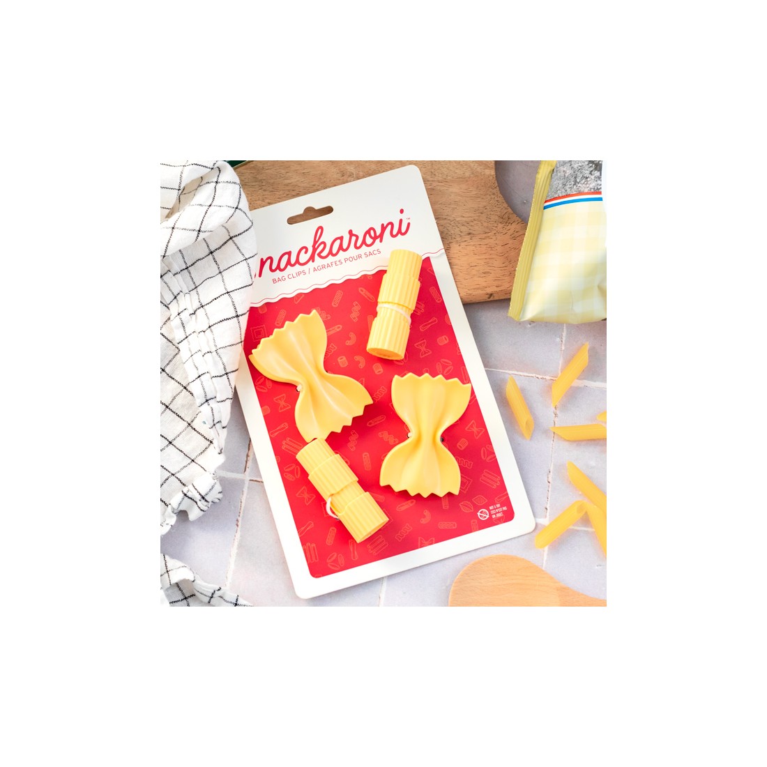 Pinces à sachets pâtes - Snackaroni
