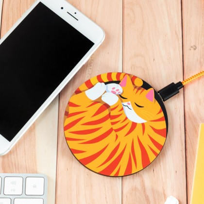 Wireless charger - Sleepy cat