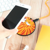 Chargeur sans fil - Chat roux endormi - Sleepy cat - Kikkerland