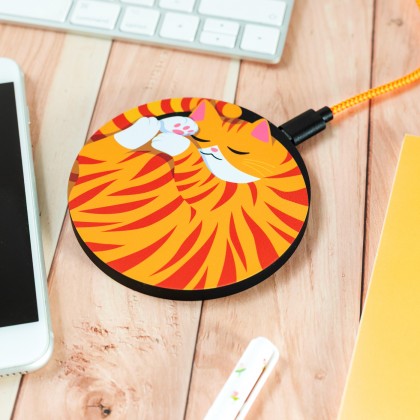 Wireless charger - Sleepy cat