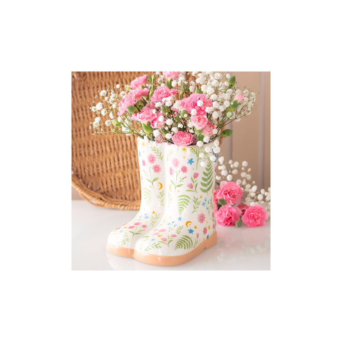 Pot / vase bottes - Cottage bloom