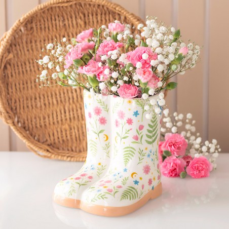 Pot / vase bottes - Cottage bloom