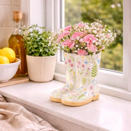 Pot / vase bottes - Cottage bloom