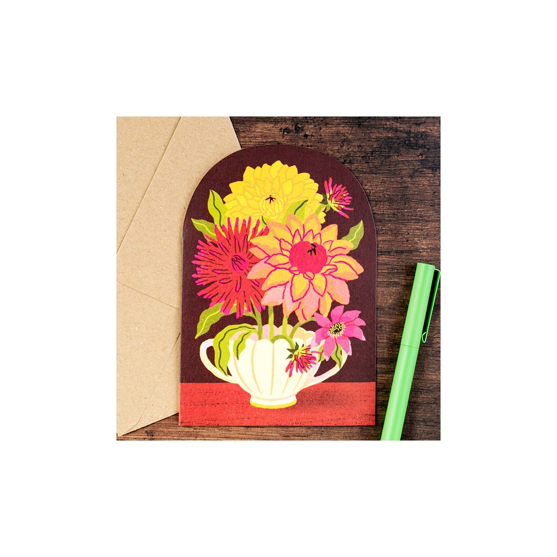 Carte - Dahlias