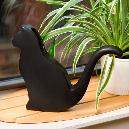 Arrosoir en céramique - Chat noir