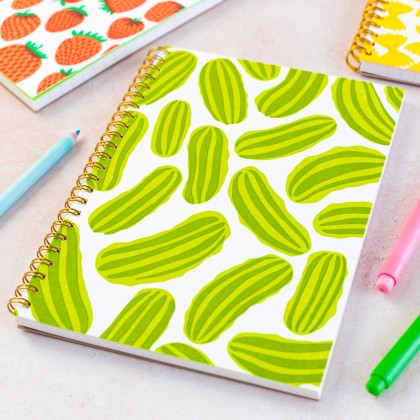 Carnet à spirale - Cornichons