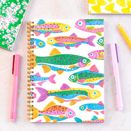 Carnet à spirale - Poissons arc-en-ciel