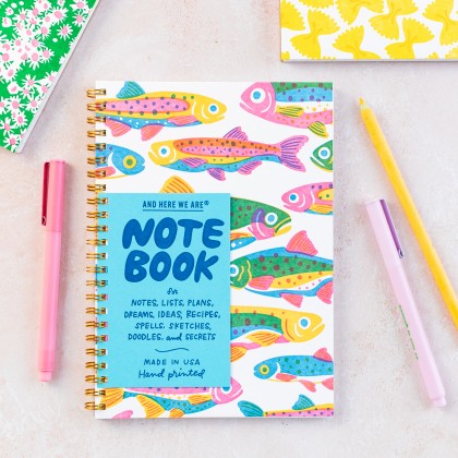Carnet à spirale - Poissons arc-en-ciel