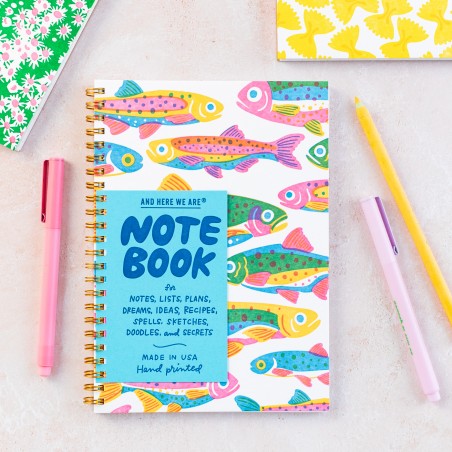 A5 Notebook - Rainbow fishes