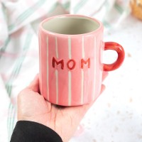 Mug en grès naturel - Love mom