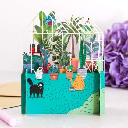 Carte pop-up 3D - Serre