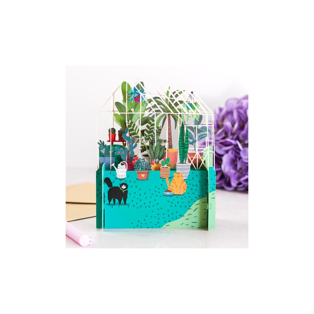 Carte pop-up 3D - Serre