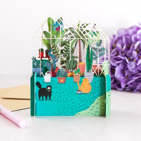 Carte pop-up 3D - Serre