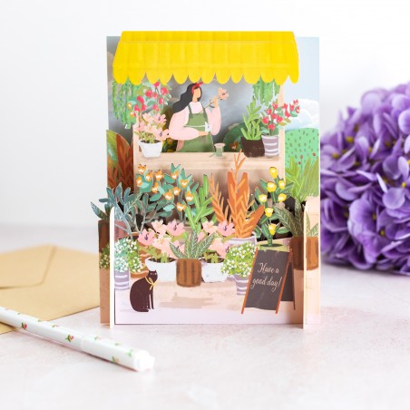 Carte pop-up 3D - Fleuriste