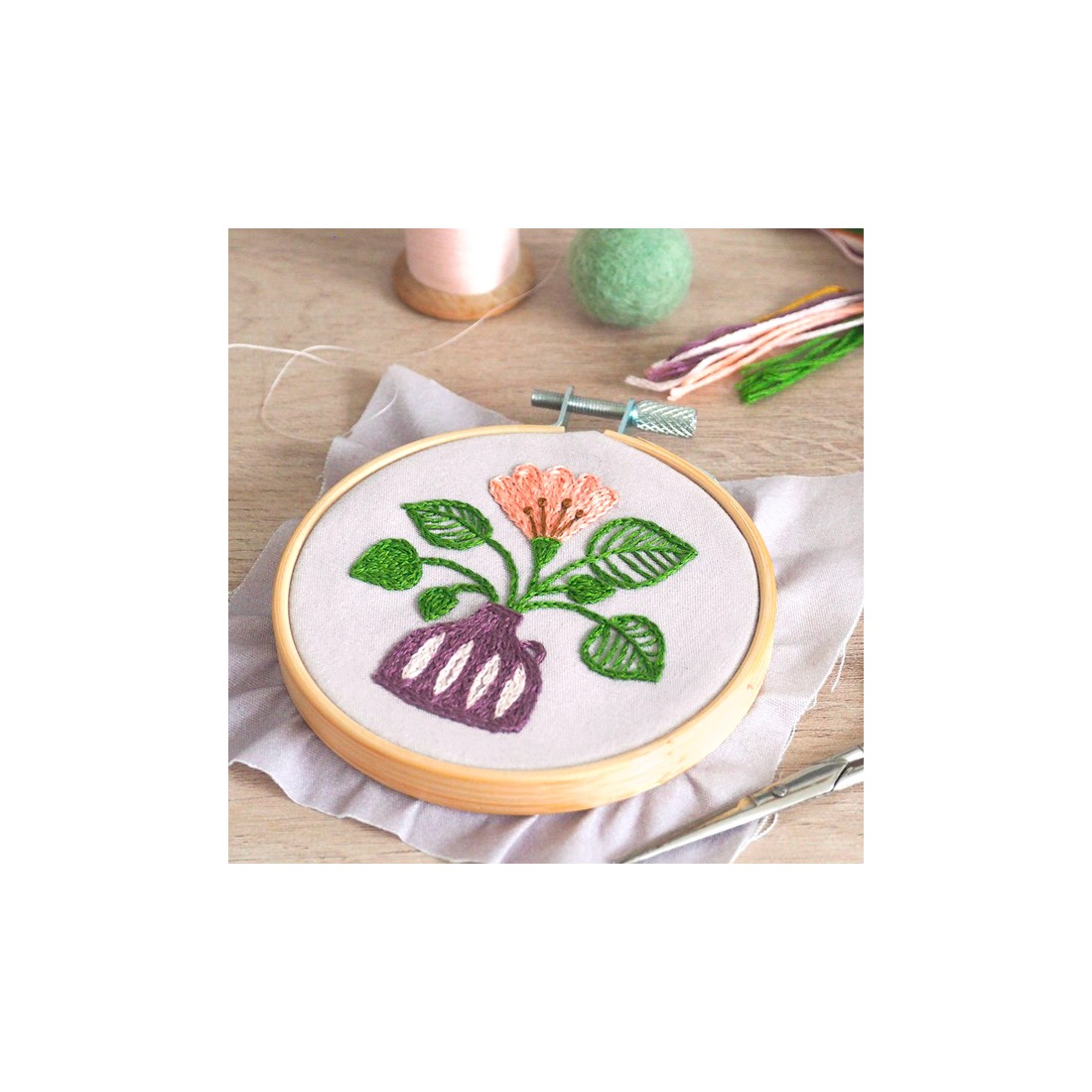 Kit de broderie Mini Labo - Vase