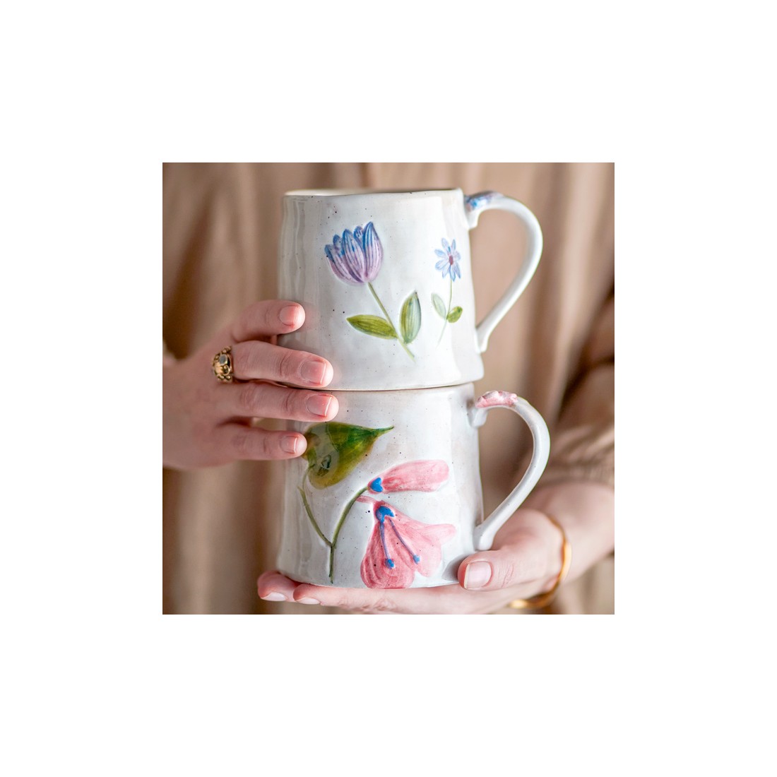 Mug en grès naturel - Camilla