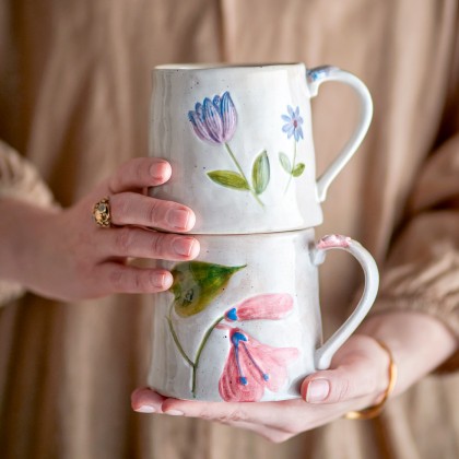 Mug en grès naturel - Camilla