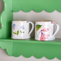 Mug en grès naturel - Fleurs Camilla - Bloomingville