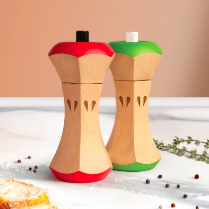 Apple salt and pepper grinders - Twin spice