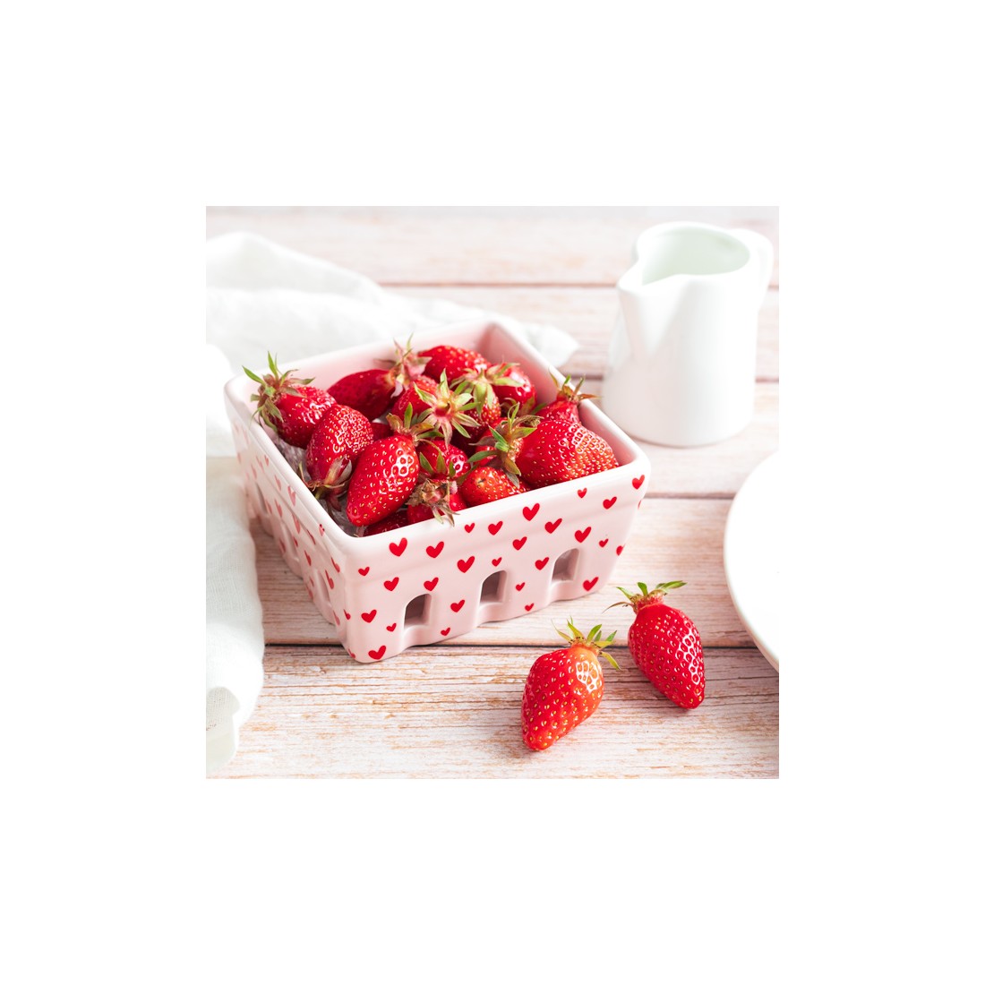 Barquette en céramique - Pink heart