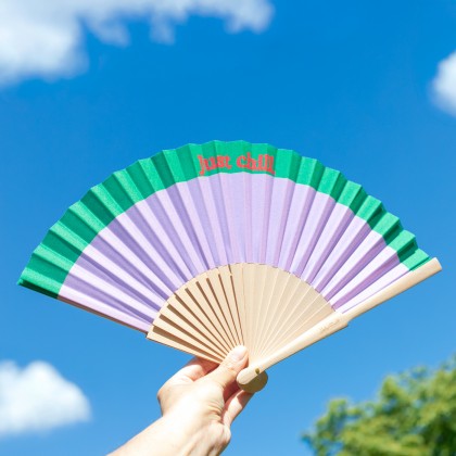 Folding fan - Just chill (purple)