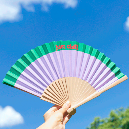 Folding fan - Just chill (purple)
