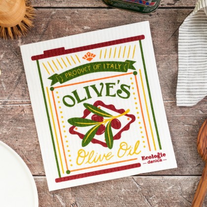 Éponge plate / lavette - Huile d'olive