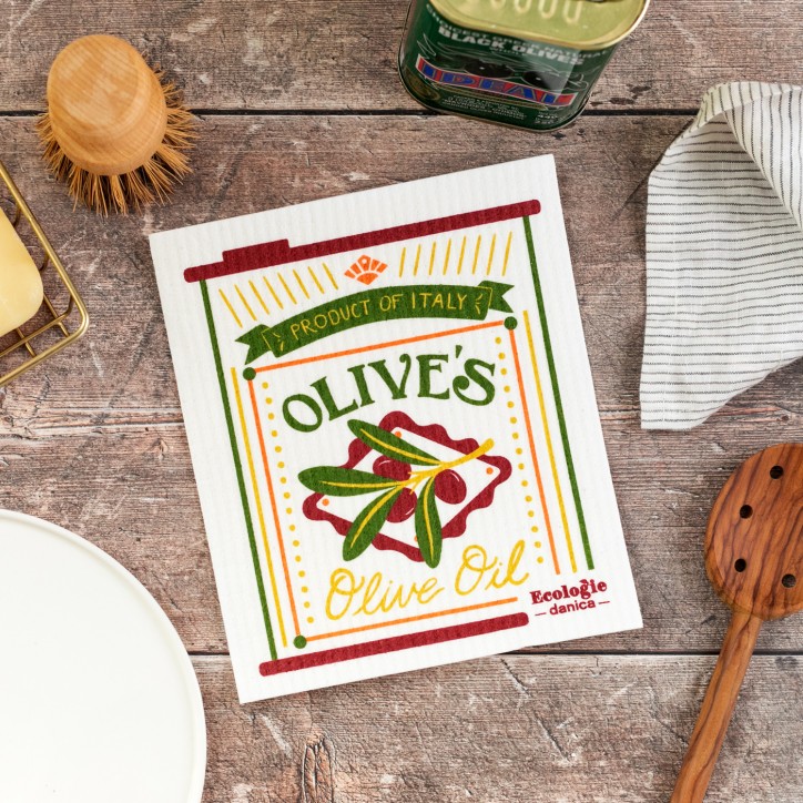 Éponge plate / lavette - Huile d'olive - Ecologie