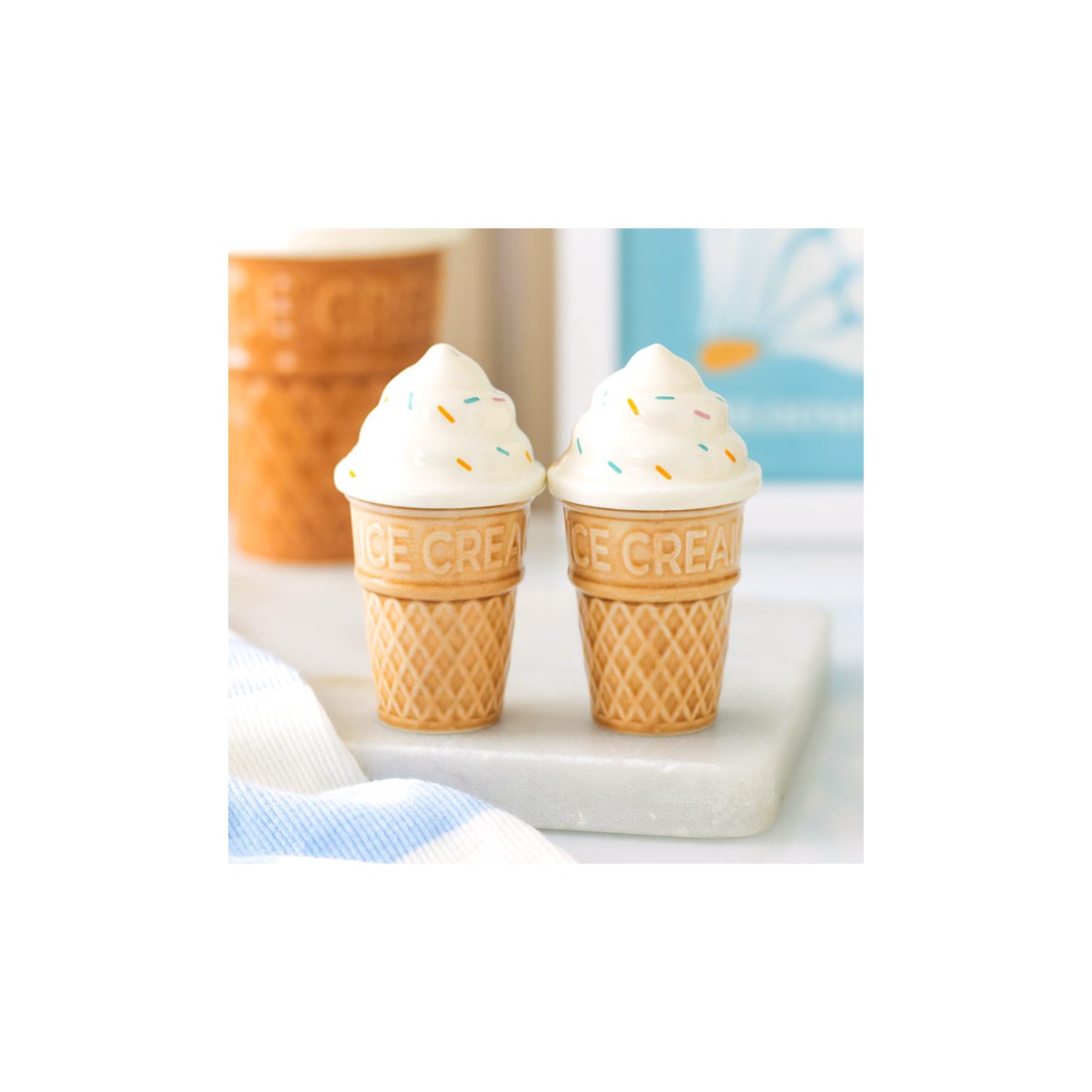 Salière et poivrière - Cornets de glace