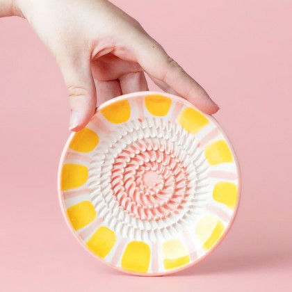 Assiette râpe en céramique - Valentina (petit)