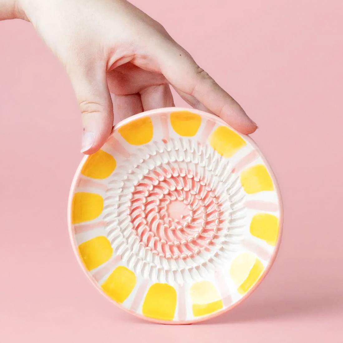 Assiette râpe en céramique - Valentina (petit)