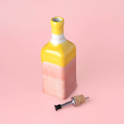 Handmade ceramic oil bottle - Valentina