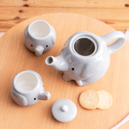 Set of teapot and cups - Elephant