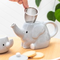 Set théière et tasses - Éléphant - Sunart Japan