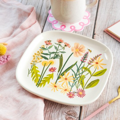 Stoneware dish - Bee garden